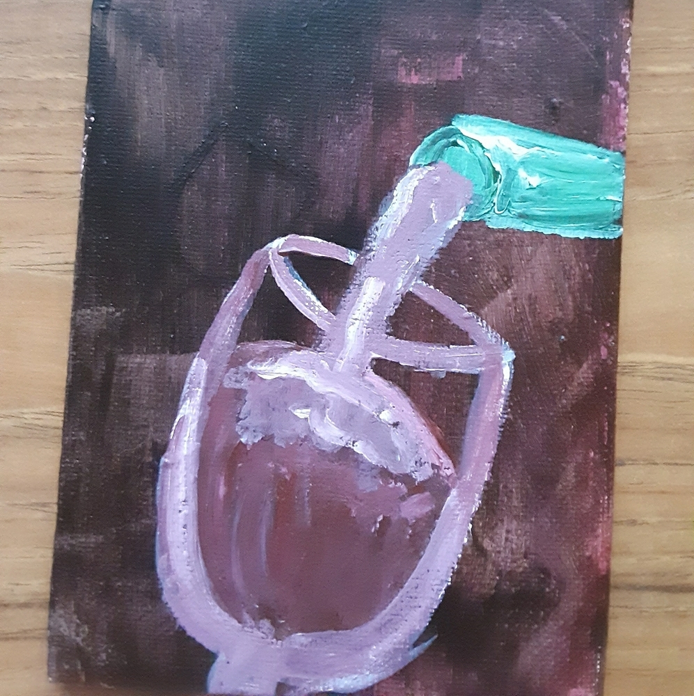 Wine 4 x 6 painting